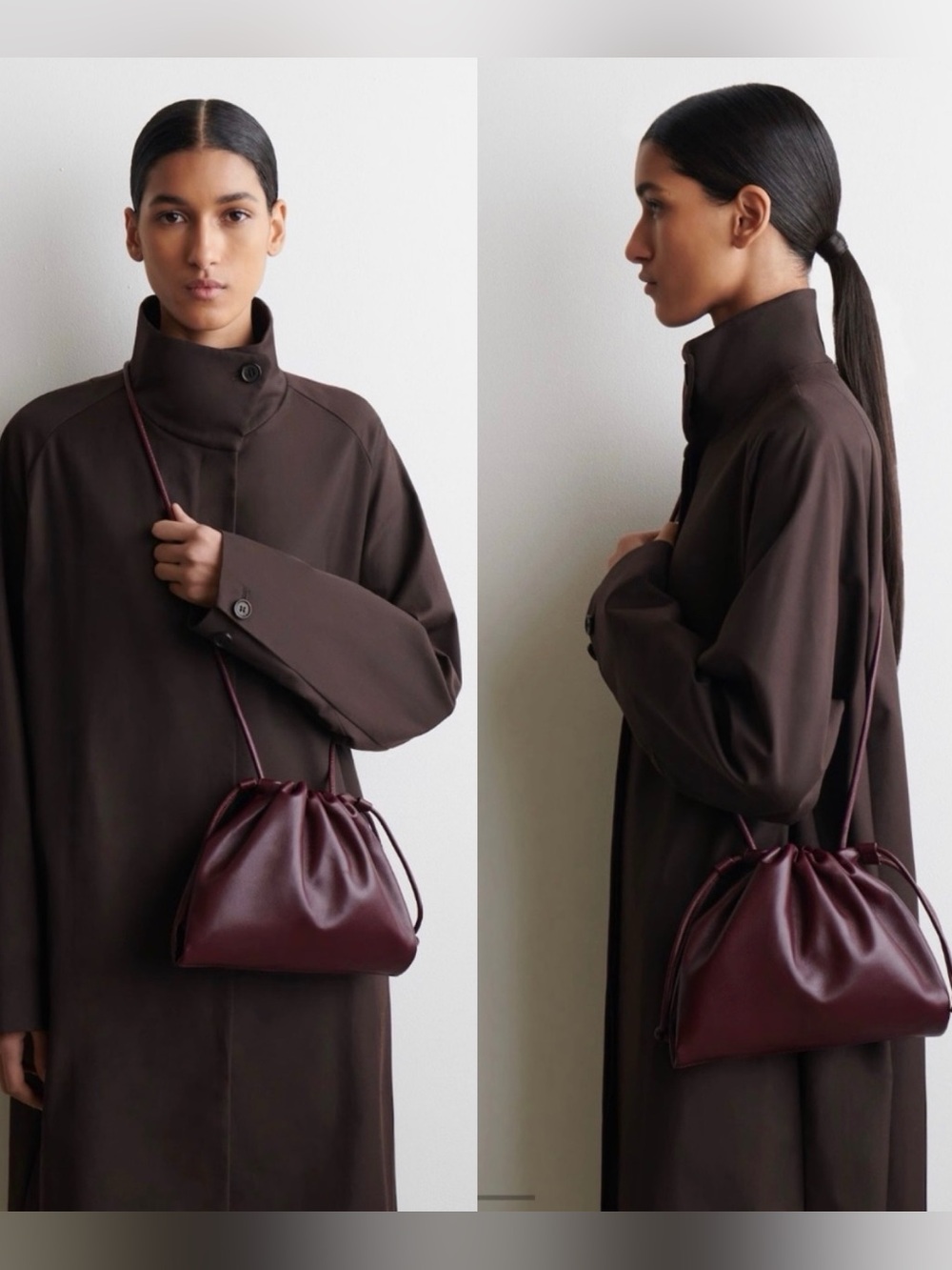 ISO COS Cavatteli Mini Crossbody Bag in Oxblood/Bordeaux (Maroon)